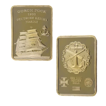 24-каратово Златно покритие Немски кюлчета Злато Сбирка Метални Изделия за Човешките Дарби Монети се Събират Златни Монети