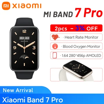 Xiaomi – plug гривна Mi band Pro 7, AMOLED, сензор за движение и с функция за контрол на кислород в кръвта, Bluetooth, водоустойчив CE